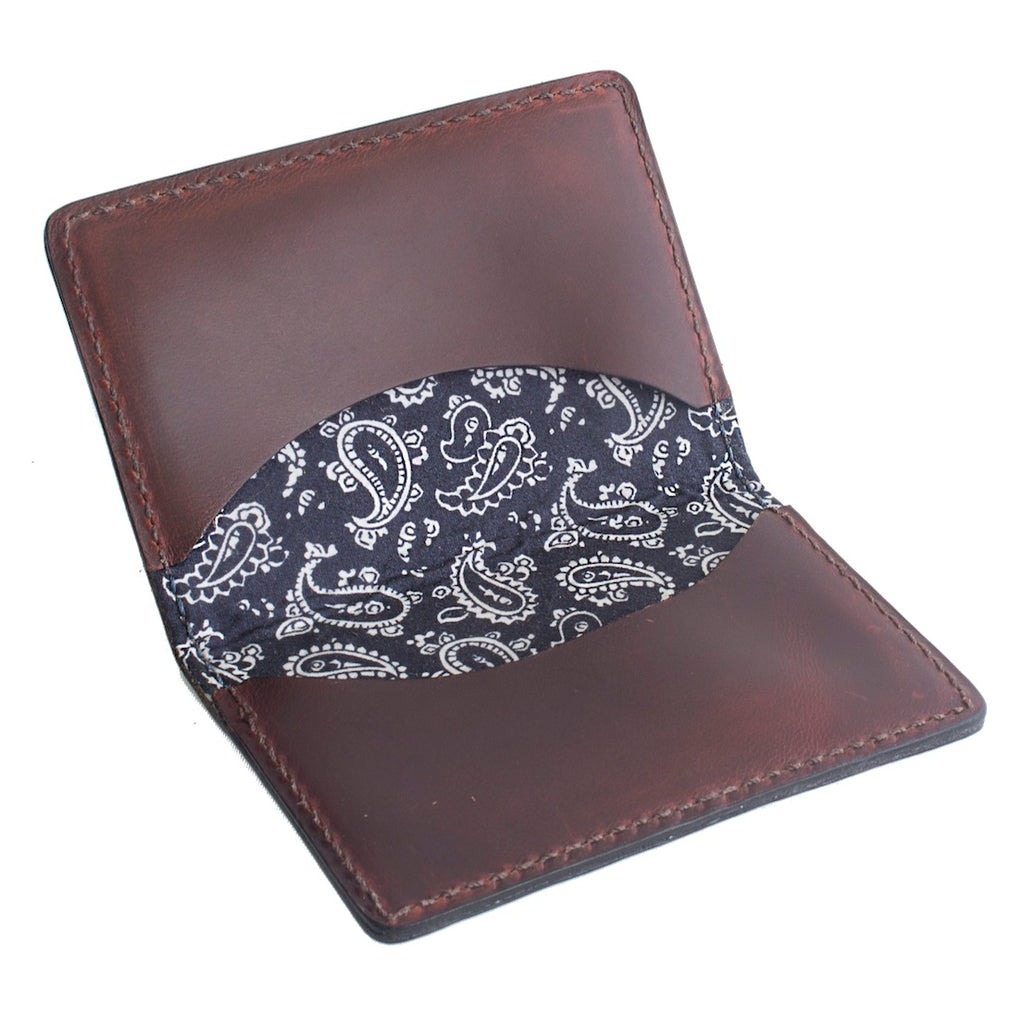Navy Paisley Fold Wallet