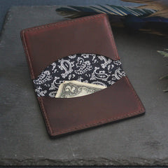 Navy Paisley Fold Wallet