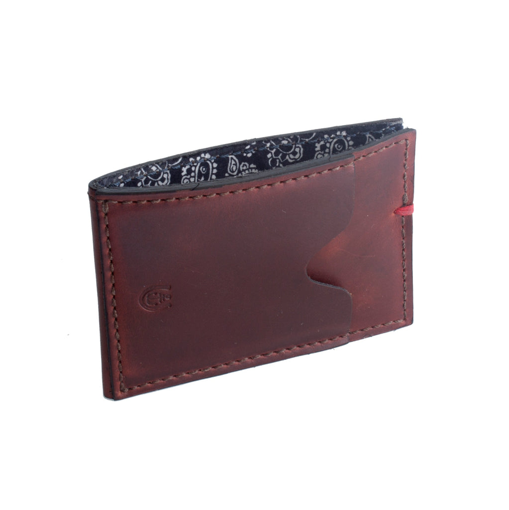 Navy Paisley Pocket Wallet