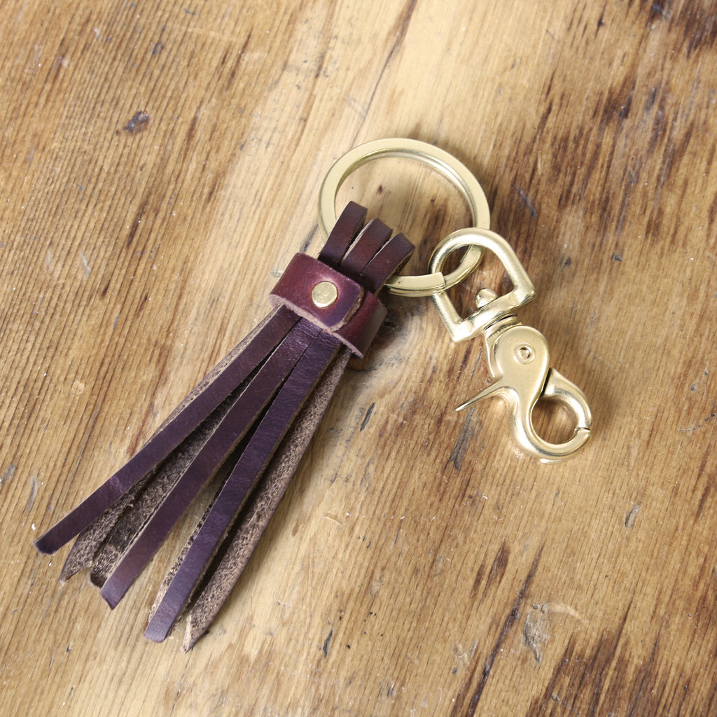 Key Tassel Leather Keychain