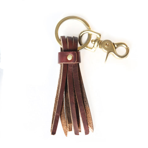 Key Tassel Leather Keychain